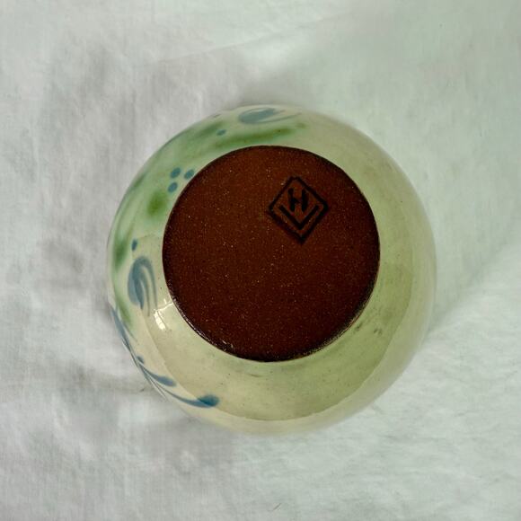 Small Pottery 4" Diameter Small Bowl Painted Birds Boho Whimsical Cute Decor - Picture 7 of 8